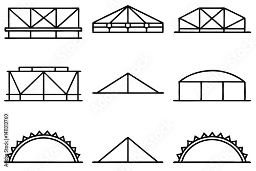 structural load dis line art technical drawing blueprint