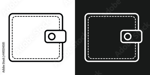 Wallet icon set. Containing e-wallet, purse, dollar, secured, protection, cardholder, credit card, cash and more. Solid vector icons collection in eps 10.
