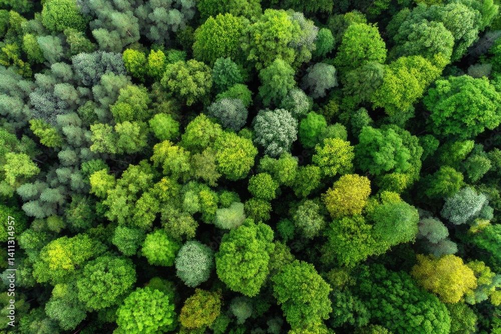 Lush forest canopy view from above (2) Lush forest canopy view from above (2)
