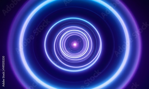 A series of circles that go into infinity.