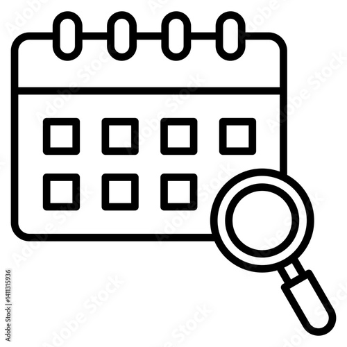 Annual Review Icon Element For Design
