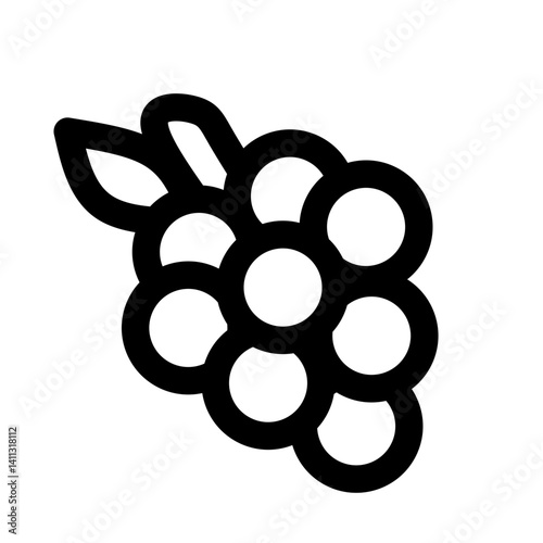 grapes fruit line icon
