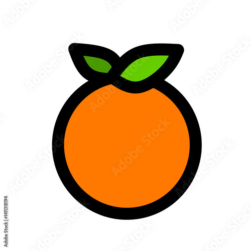 orange fruit flat icon