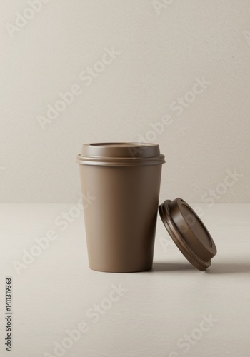 White Coffee Cup Clean Design Mockup 70