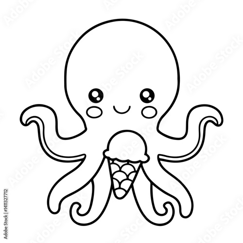 Cute hand drawn coloring pages, Black And White, Maze, Vector illustration, Clip Art, Antlers, Cute kawaii, line art, vector art