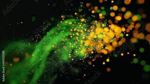 Dynamic particle flows represent customer growth paths.