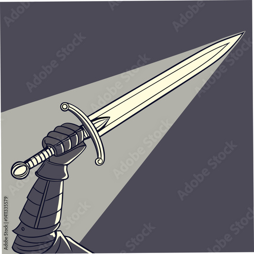 vector illustration of a sword