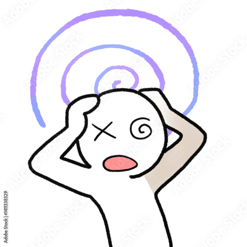 頭を抱える人のイラスト