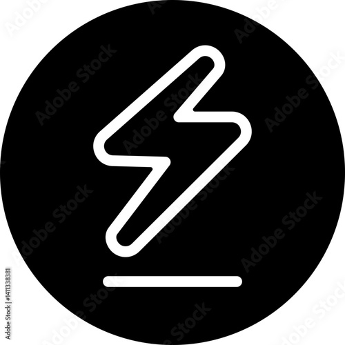 Zap Outline Style Icon