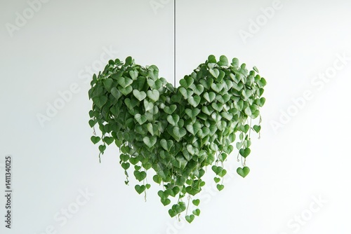 Heart-Shaped Plant Hanging Decor: A Stunning Display of Green
