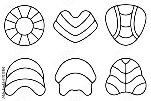 padding line art design minimal abstract style