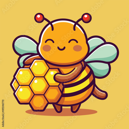 bee and honey bee