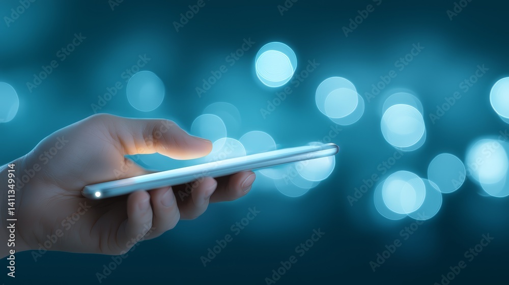 Hand holding smartphone mobile communication and connection in the digital age Hand holding smartphone mobile communication and connection in the digital age
