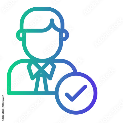 assign Line Gradient Icon