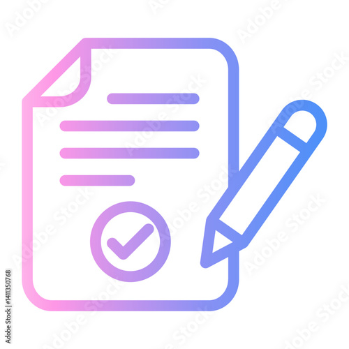 assessment Line Gradient Icon
