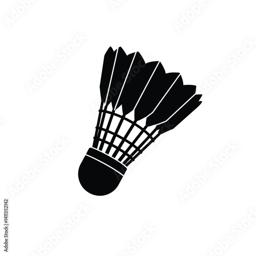 Vector Illustration Of A Badminton Shuttlecock Sporting Equipment Silhouette For Sports