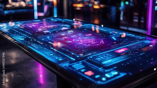 Wallpaper Mural Futuristic Interactive Digital Interface Torontodigital.ca