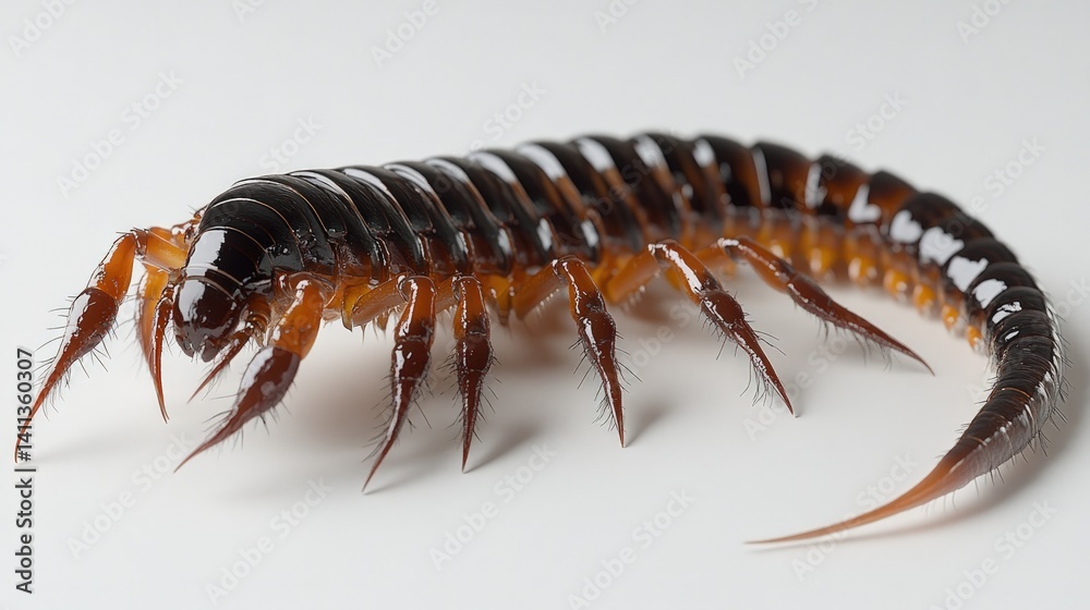 Fototapeta premium Detailed Close-Up of a Scutigera Coleoptrata, a House Centipede