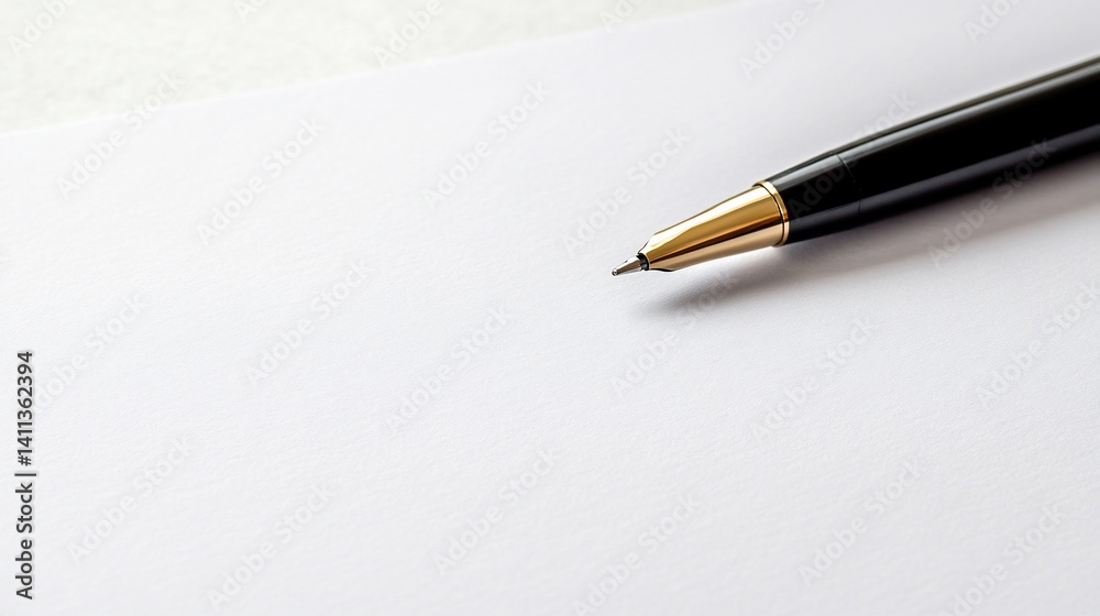 Fototapeta premium Blank paper with a pen (1)