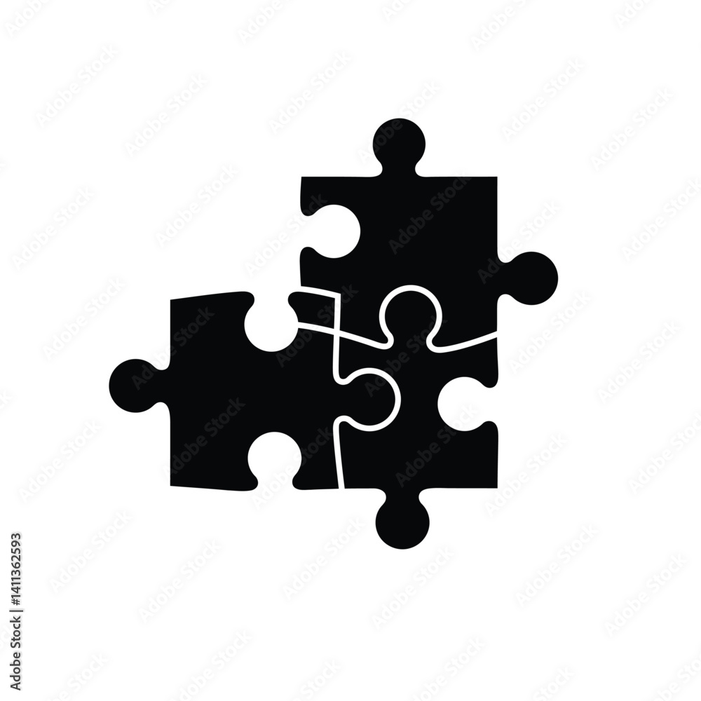 Interlocking Jigsaw Puzzle Pieces Concept Of Problem Solving And Teamwork In Black Interlocking Jigsaw Puzzle Pieces Concept Of Problem Solving And Teamwork In Black