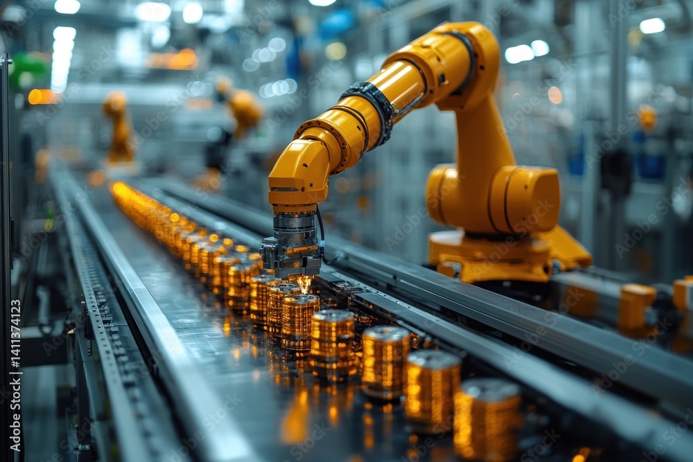 Fototapeta premium Automated food canning line