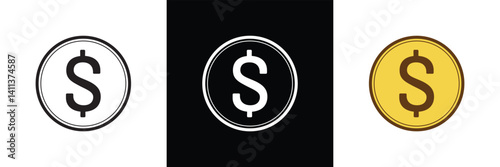 Dollar sign icon. money bag icon. dollar bag symbol. e commerce icon. dollar bag icon for app, ui and website. vector illustration in eps 10.