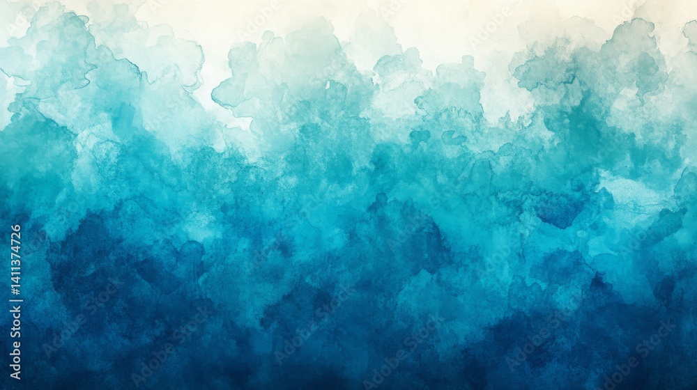 Obraz premium Abstract Blue Watercolor Background Texture