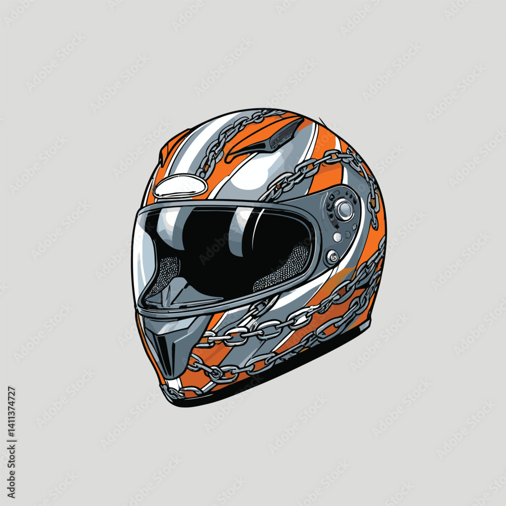 Naklejka premium motorcycle helmet vector for graphic design