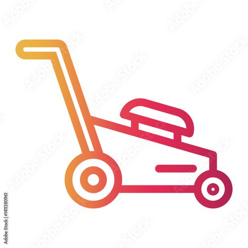 mower Line Gradient Icon