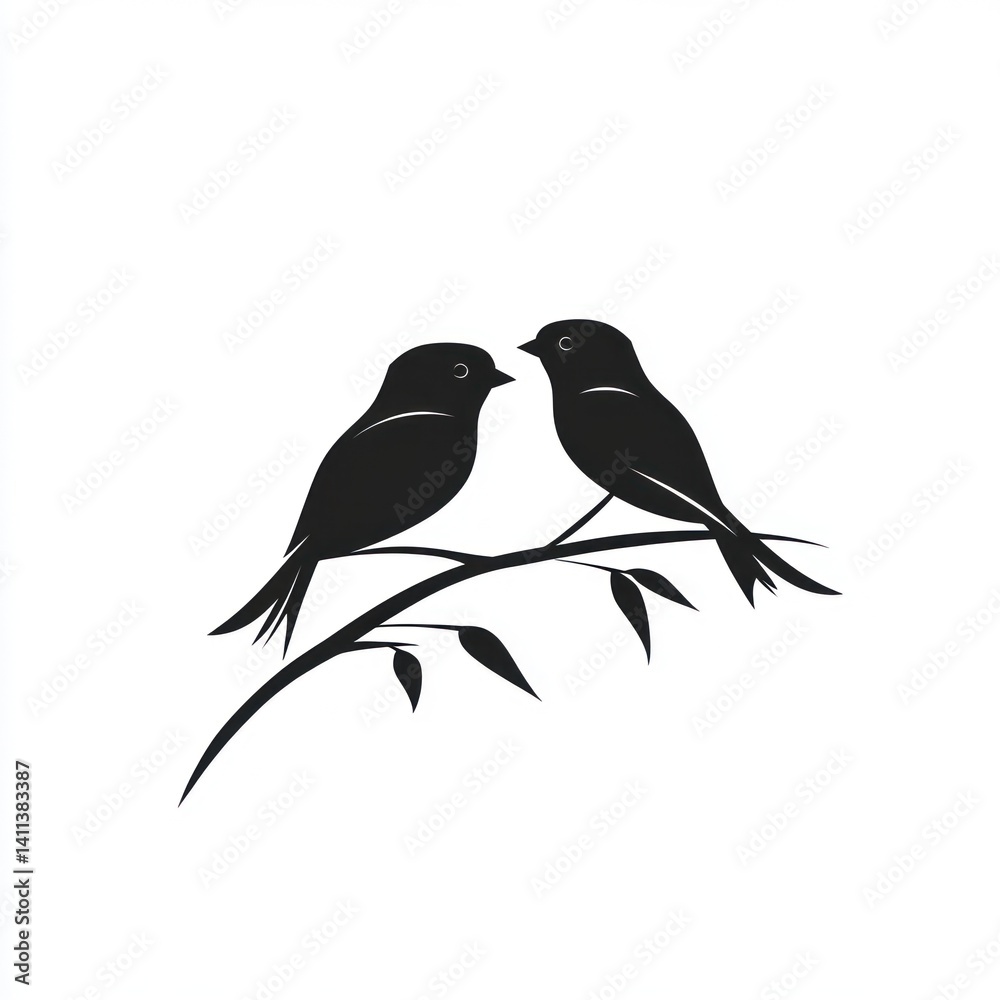 Obraz premium Birds on Branch