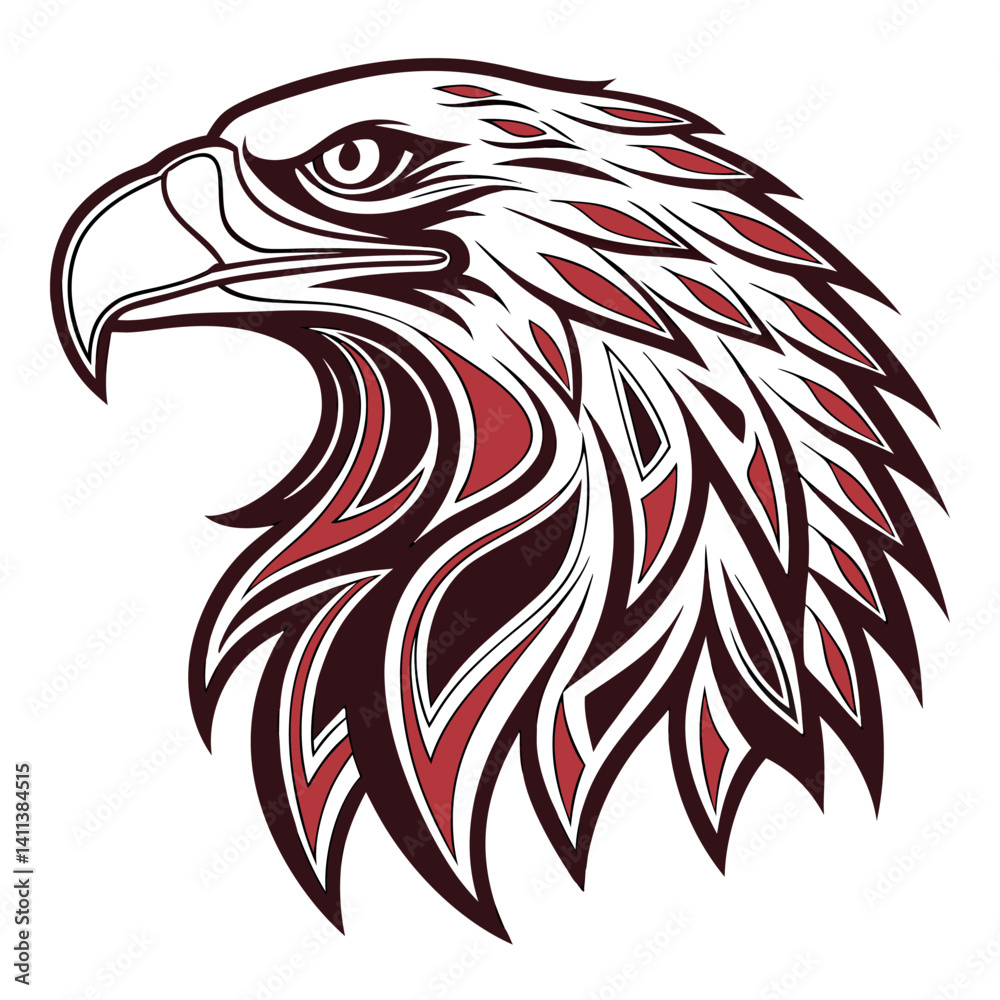 Obraz premium Eagle Head Vector Illustration