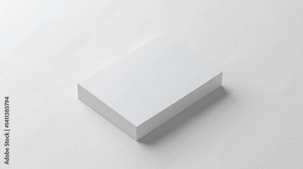 a minimalist presentation featuring a stack of pristine white paper sheets against a subtle background designed to provide a blank canvas for graphic design or branding projects