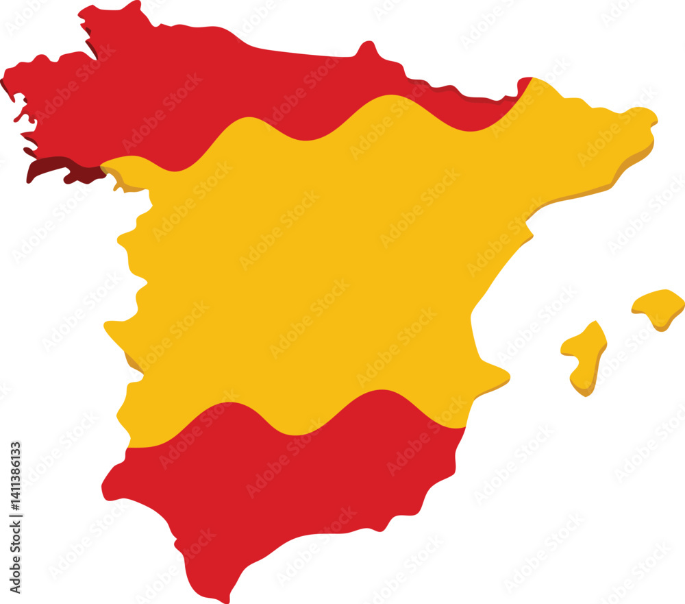 Naklejka premium Spain map