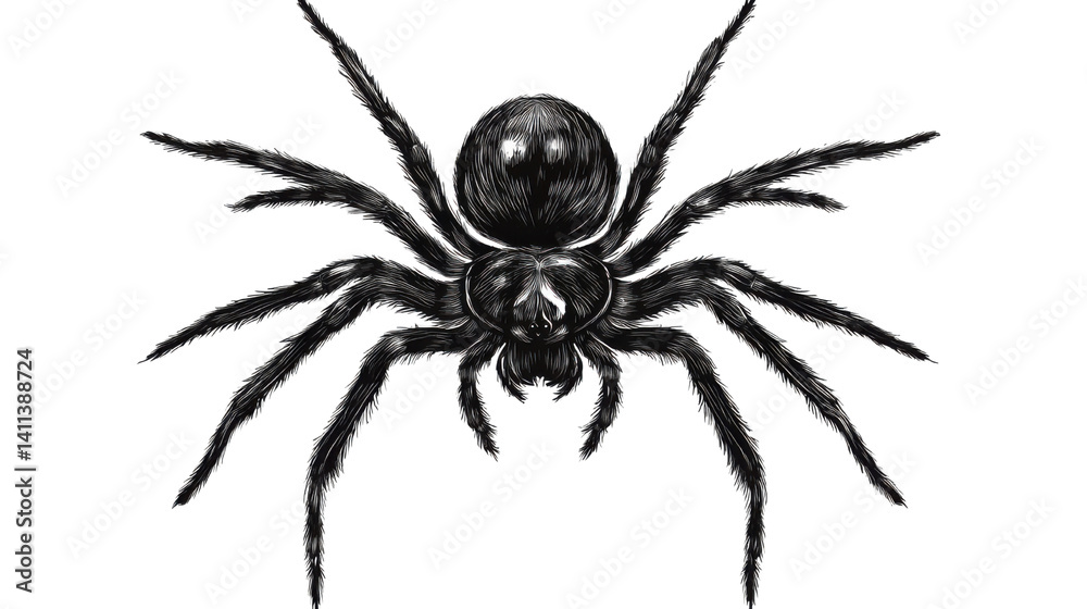 Obraz premium spider isolated on a white background