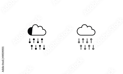 Coud  icons set vector stock illustration