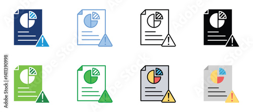 Threats Icons Set Vector Multiple Style Collection