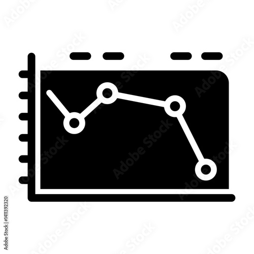 Falling Line Graph Icon