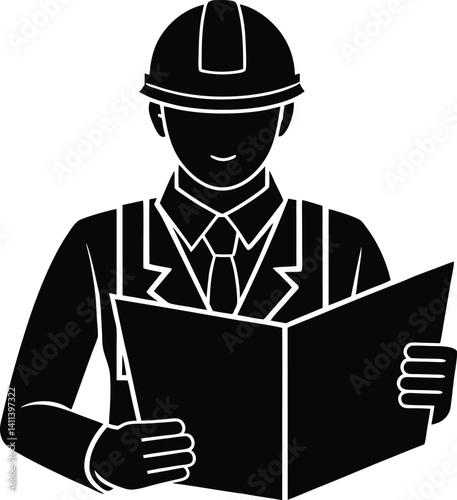 construction worker with clipboard