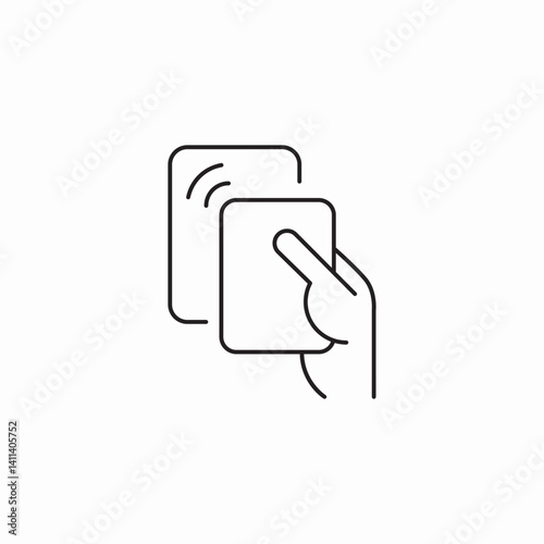 contactless payment icon sign vector