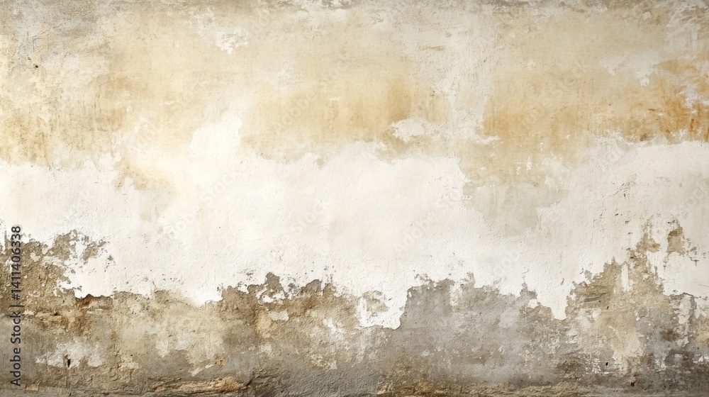Fototapeta premium Aged Beige and Brown Concrete Wall Texture