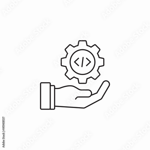 programming support icon sign vector