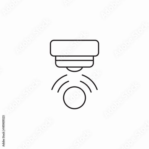 ultrasonic sensor icon sign vector