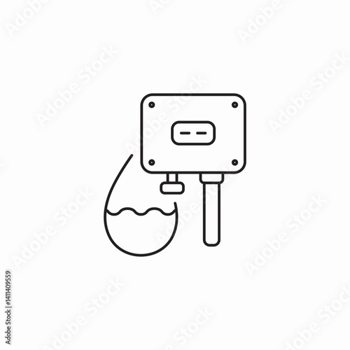 water level sensor icon sign vector