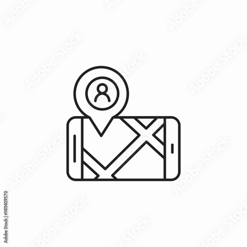 user location icon sign vector