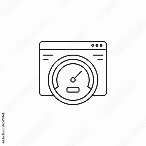 website speed test icon sign vector