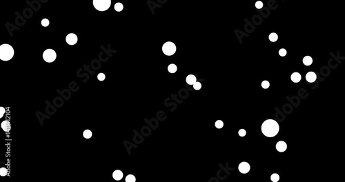 black and white particles animation, fly bubbles in the night.mp4
