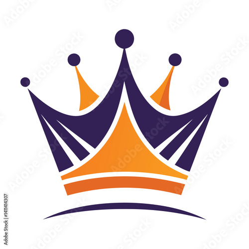 Golden royal crowns vector illustration set, luxury icons