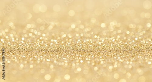 Abstract golden glitter bokeh texture background