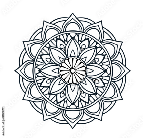 round ornamental round lace pattern