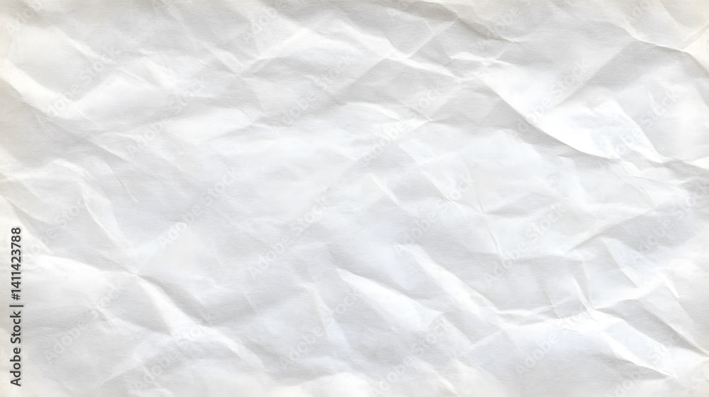 Obraz premium Crumpled White Paper Texture Background